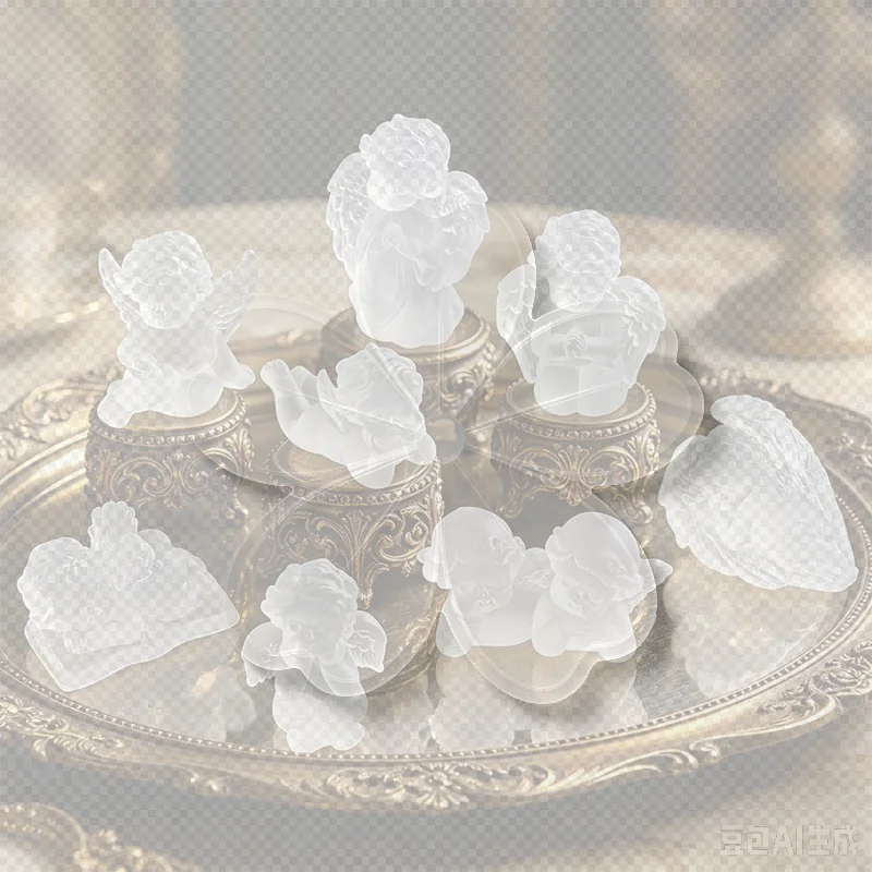 1Pcs Frosted Resin Cherub Angel Figurines Mini Angel Wings Girl Carving, Crystal Home Decor - Unique Handcrafted Gem Crafts