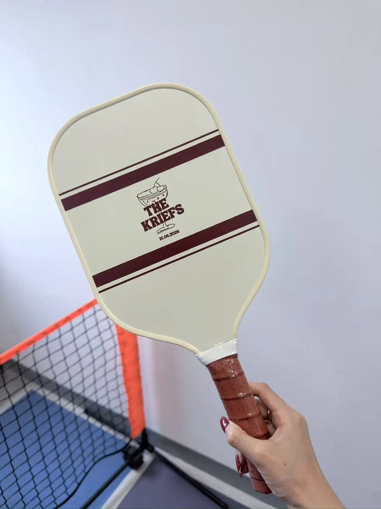 T700 Thermally Pressed Carbon Fiber Pickleball Paddle, American Retro Striped Print, PP Honeycomb Core