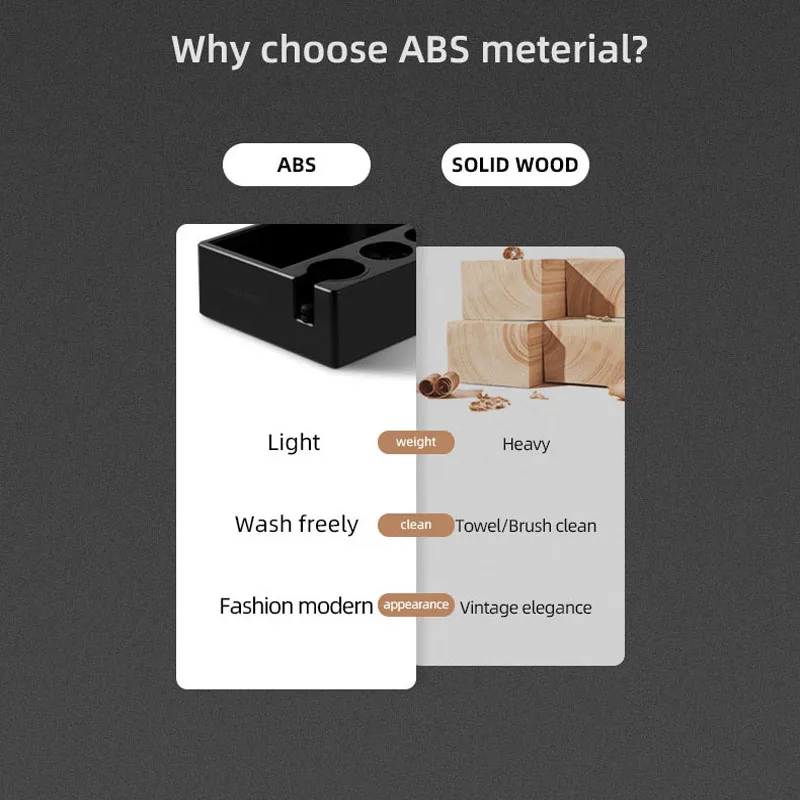 MHW-3BOMBER Bomber Multi-function ABS Knock Box Fit 51-58mm Portafilters Tamping Station Tamper Stand Vintage Coffee Accessories