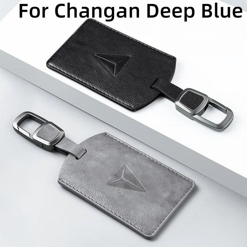 

Fit For Changan Deep Blue SL03 S7 Car Key Card Holder NFC Smart Card Case Suede Protective Shell