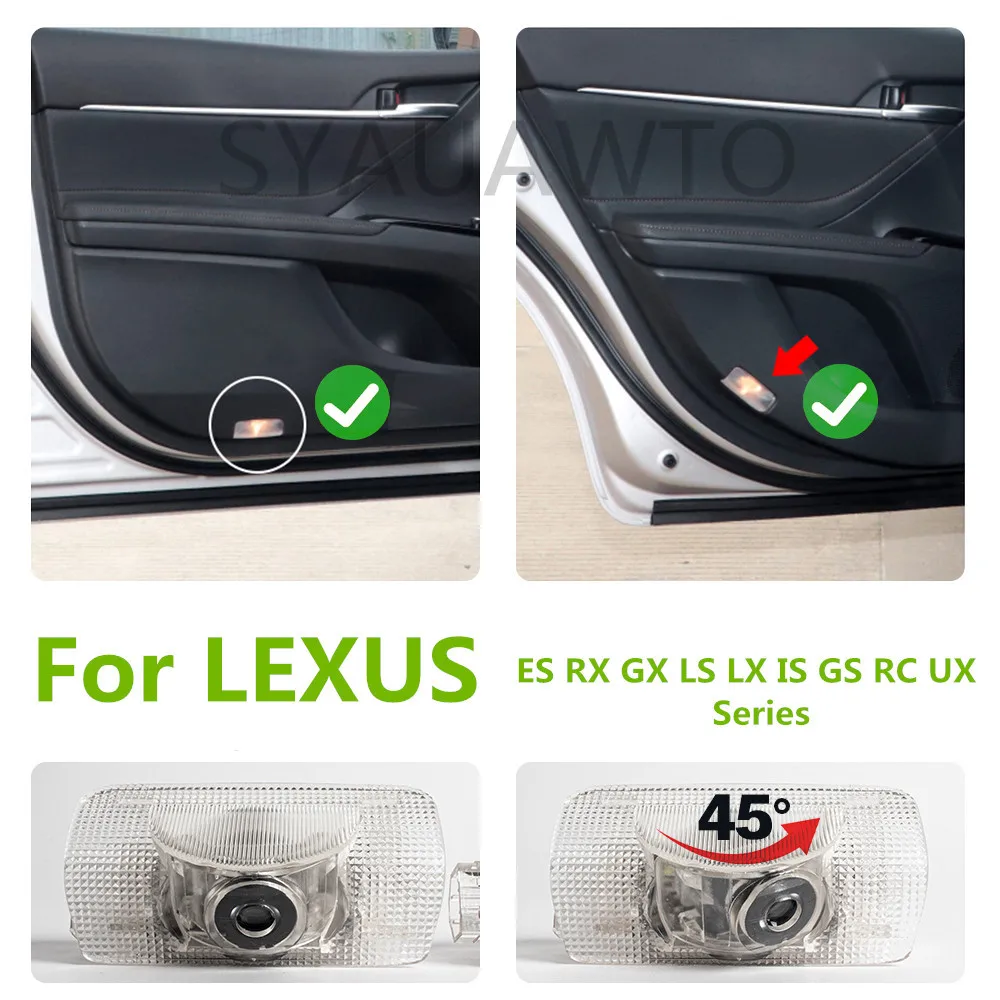 LED Car Door Welcome Ghost Shadow Light Accessories For LEXUS IS250 IS300 ES250 ES300 ES300h ES330 ES350 GX460 GX470 IS ES 300