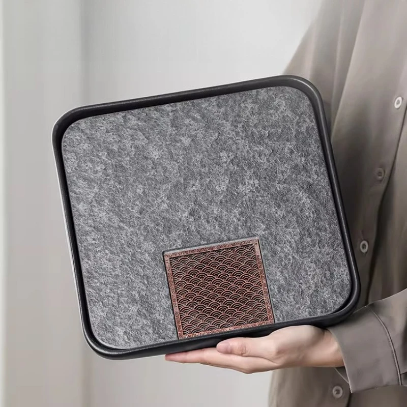 Square Small Tea Tray Stone Luxury Multipurpose Creative Tea Tray Living Room Home bandeija imperial antiga Rectangular Tray