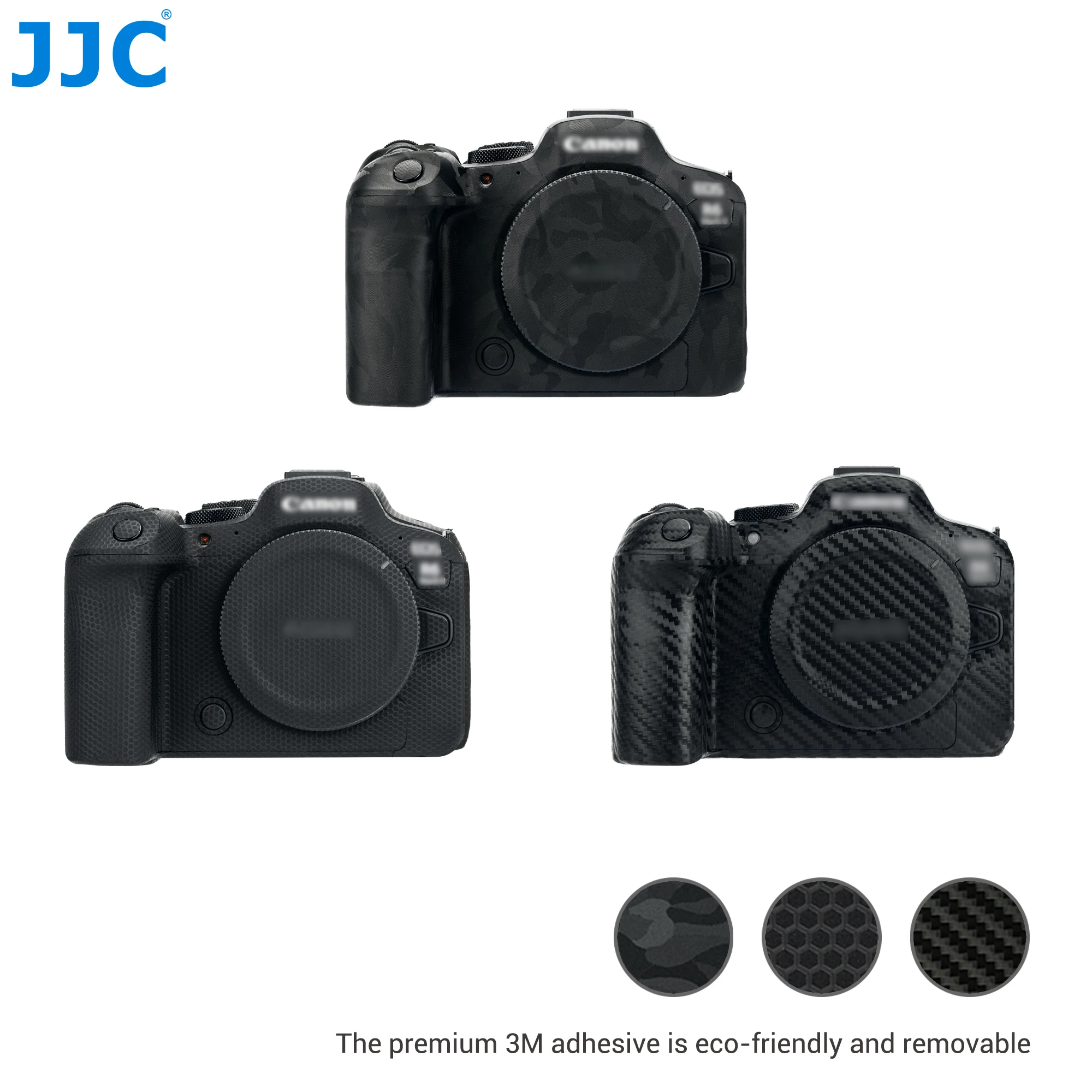 

JJC Camera Body Sticker Protective Skin Film Kit For Canon EOS R6 Mark II Anti-Scratch Film Camera Matrix Black