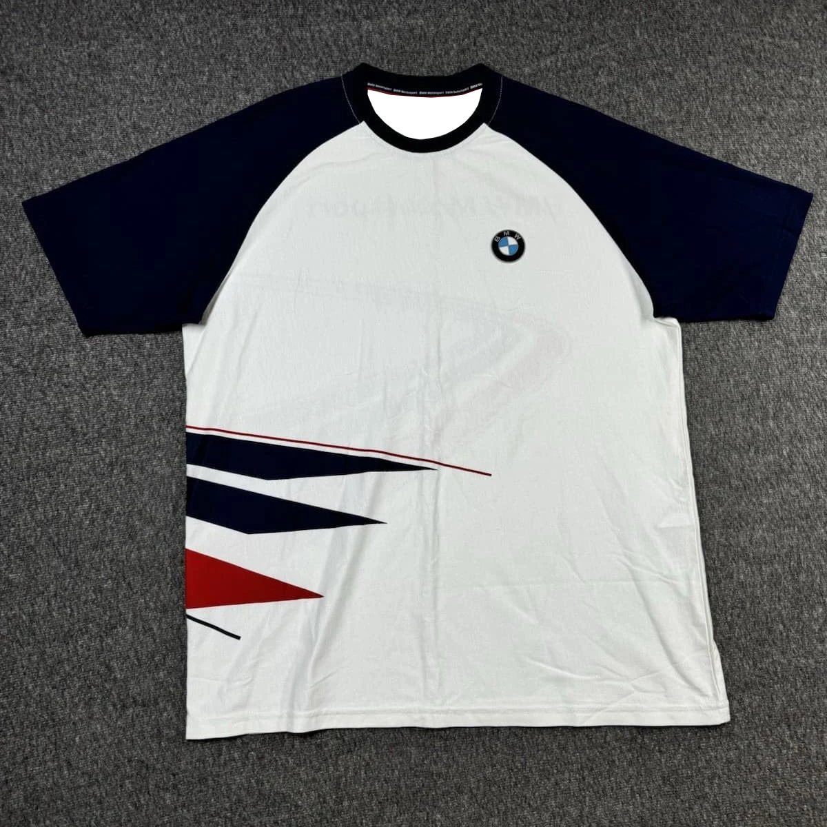 

BMW Motorsports Мужская быстросохнущая футболка Белая ретро 90-х годов Y2K Motorsport с коротким рукавом Удобная повседневная дышащая футболка