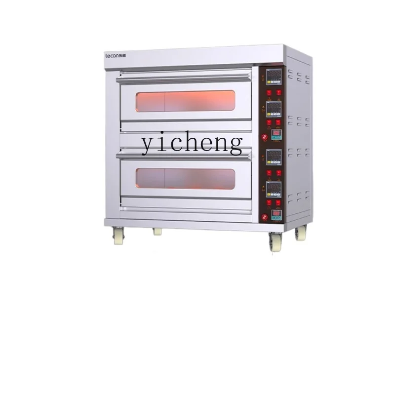 Tqh Large Oven Commercial Two-Layer Two-Plate Four-Plate Large Capacity Bread Pizza Baking Electric Oven