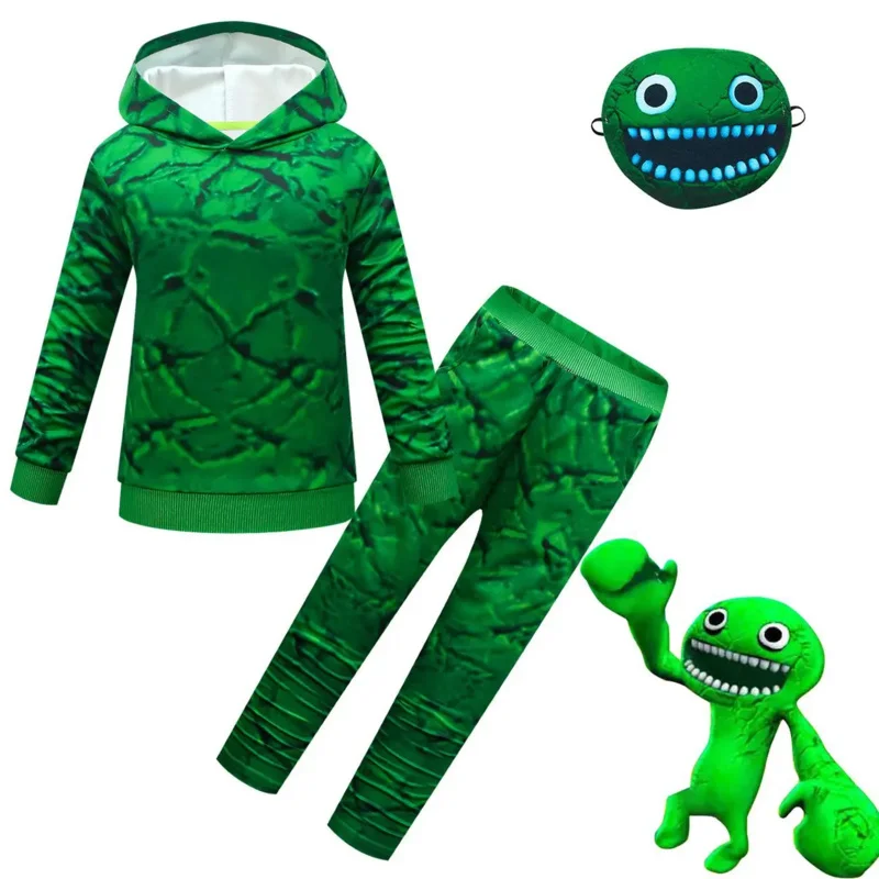 Garten of Banban Costume Fire Demon Game Doll Cosplay Clothing Flynn Steve Nabnabr Jumbo Josh Peluche Kids Hoodie   Pants   Mask