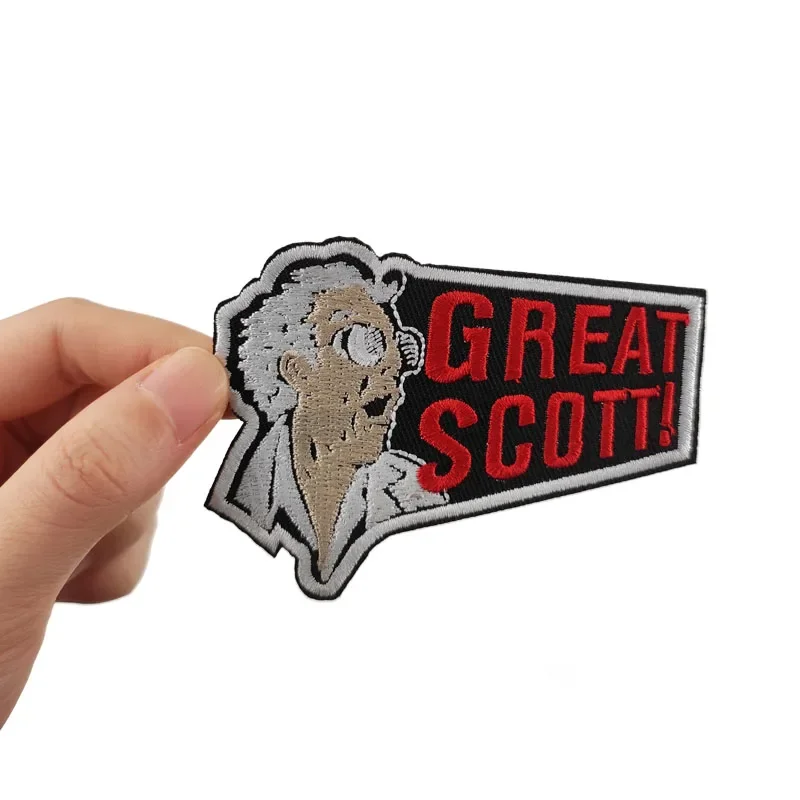 Back To The Future Tactical Patch Embroidered Iron on Movie Patches on Clothes Morale Badge Thermo-adhesive Backpack Stickers