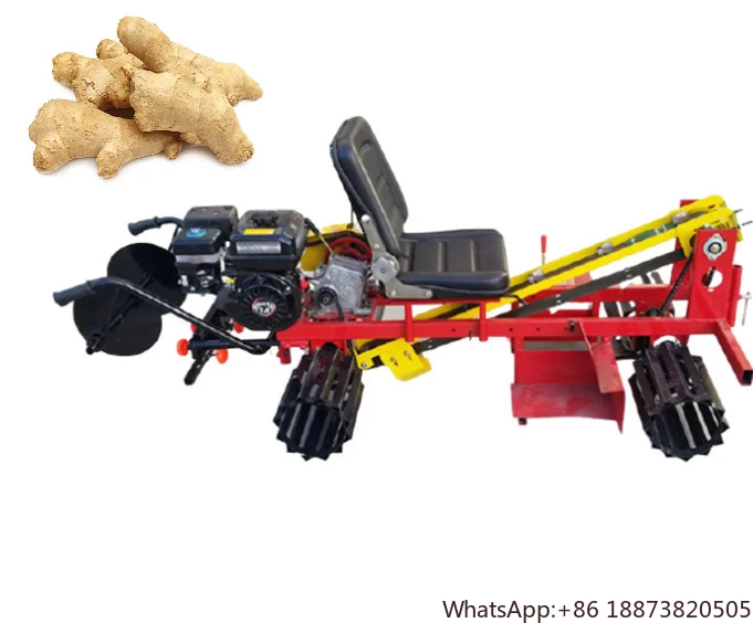 Agricultural  Ginger planting machine Ginger seed soil-raising machine ginger planter