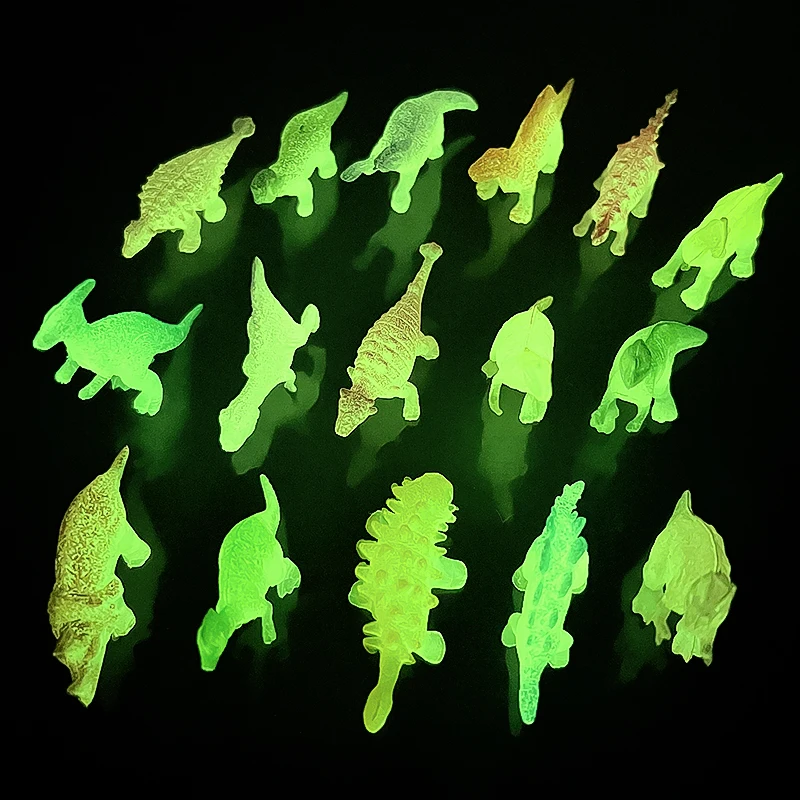 13/16 قطعة شخصيات ديناصور صغيرة نموذج العالم الجوراسي Noctilucent توهج في الظلام كتل الديناصور حفل زفاف عيد ميلاد هدية