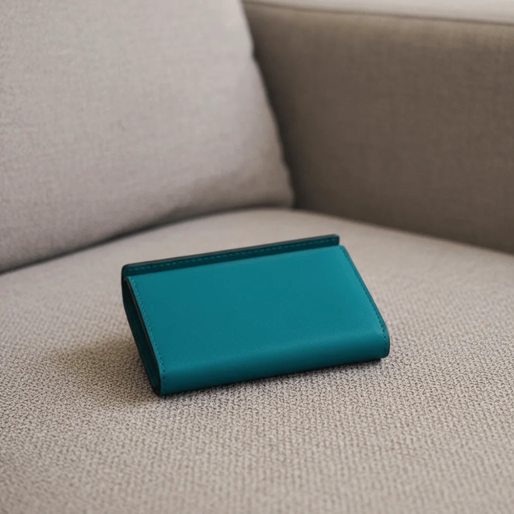 

Короткий деловой кошелек из искусственной кожи с застежкой-кнопкой, ультратонкий дизайн, тройное сложение, держатель для карт, однотонный, с несколькими отделениями, кошелек для монет