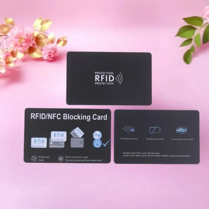 1/5 قطعة حافظة بطاقة حجب NFC/RFID: واقي مضاد للقشط لبطاقات الخصم/الائتمان وأمن الهوية