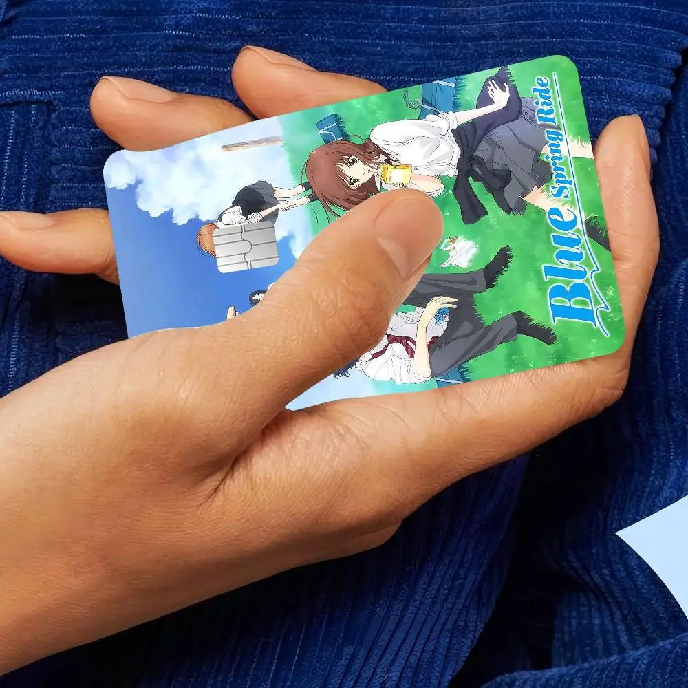 BlueSpring Ride Cartoon Credit Card Skin Stickers No Adhesive Residue Water Proof for VISA Credit Card Subway Access Card