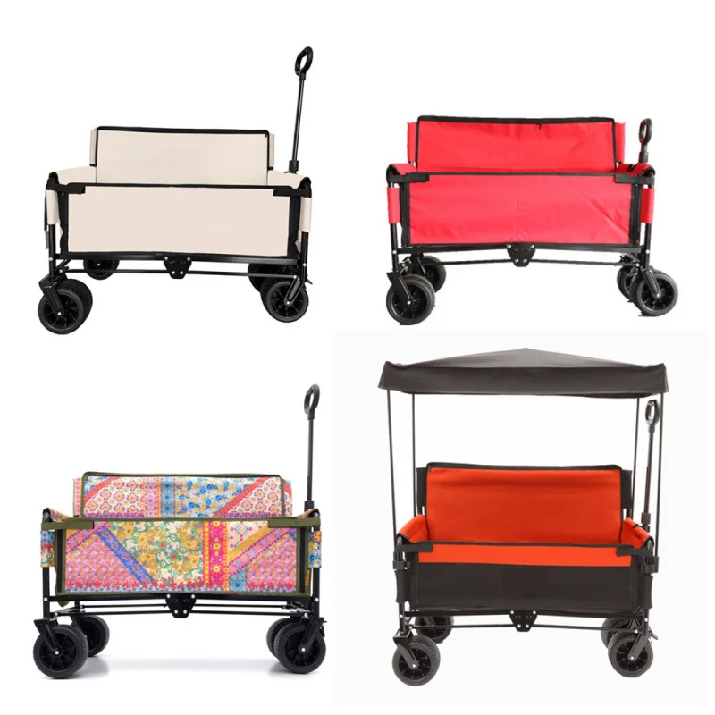 custom.2-In 1 Carts With Wheels Chair Beach Wagons Beach Chairs Adults