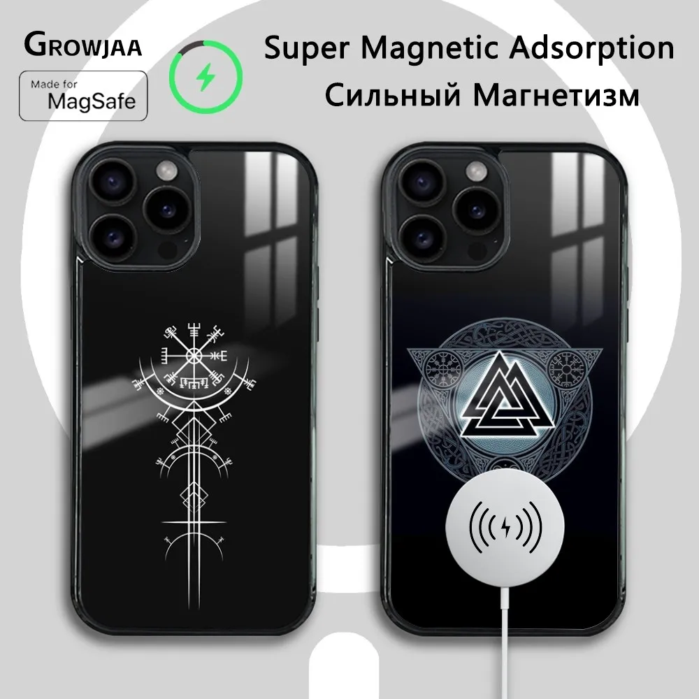 

V-Viking Veg-visir Logo Phone Case For iPhone 16 15 14 13 12 11 Pro Max Plus Mini Magsafe Mirror Wireless Magnetic Cover