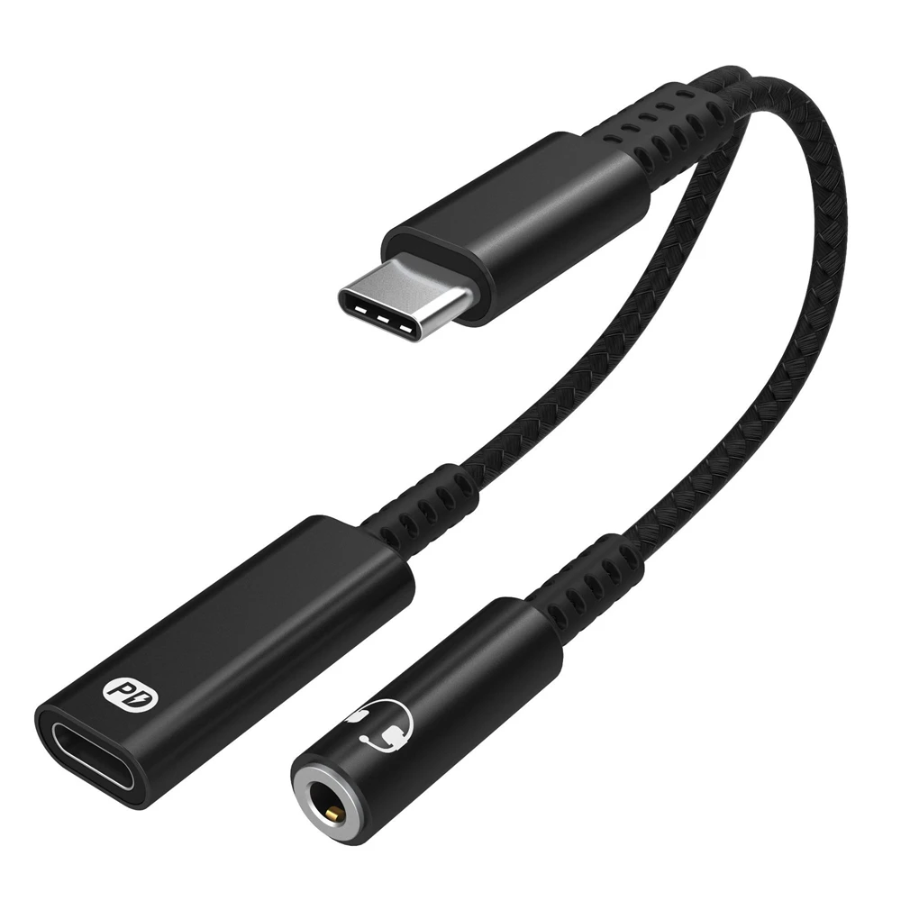 

USB C to 3.5mm Headphone and Charger Adapter