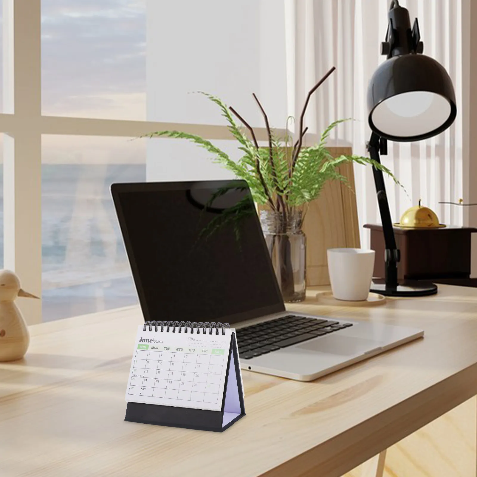 2025 Standing Desk Calendar – Mini Desktop Calendar for Office, Elegant Lunar Year Planner & Functional Decor