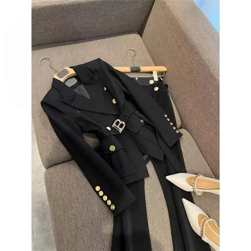 Professional Women's Two-Piece Suit Blazer Casual Pants European Fashion Autumn New ensemble femmes pant sets traf ropa mujer