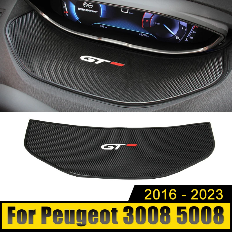 Car Accessories For Peugeot 3008 5008 GT 2016 2017 2018 2019 2020 2021 2022 2023 Hybrid Dashboard Sticky Anti-Slip Rubber Pads