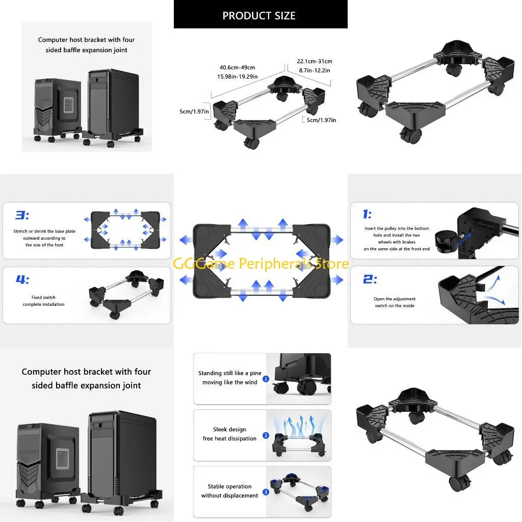 

U55B Flexible Computer Case Platform with Surrounding and Perforated Surfaces for Efficient Airflows