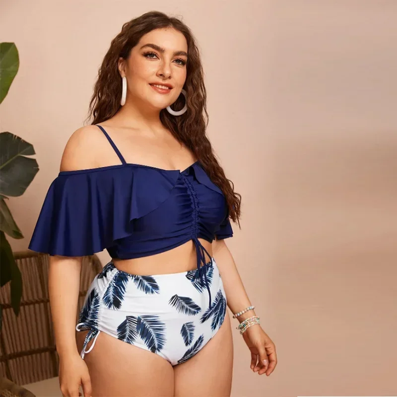 Sexy plus size biquíni banho feminino 2025 novo tankini conjunto de biquíni maiô gordinho swimdress mujer femme