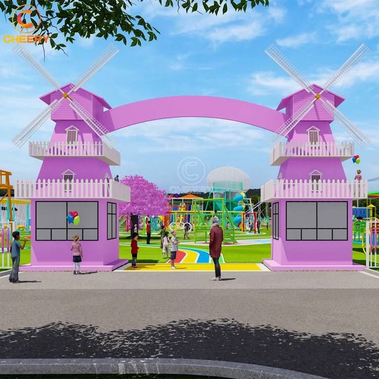 Manufacturer Large Outdoor Landscape Windmill Scenic Park Farm Decoration Amusement Equipment