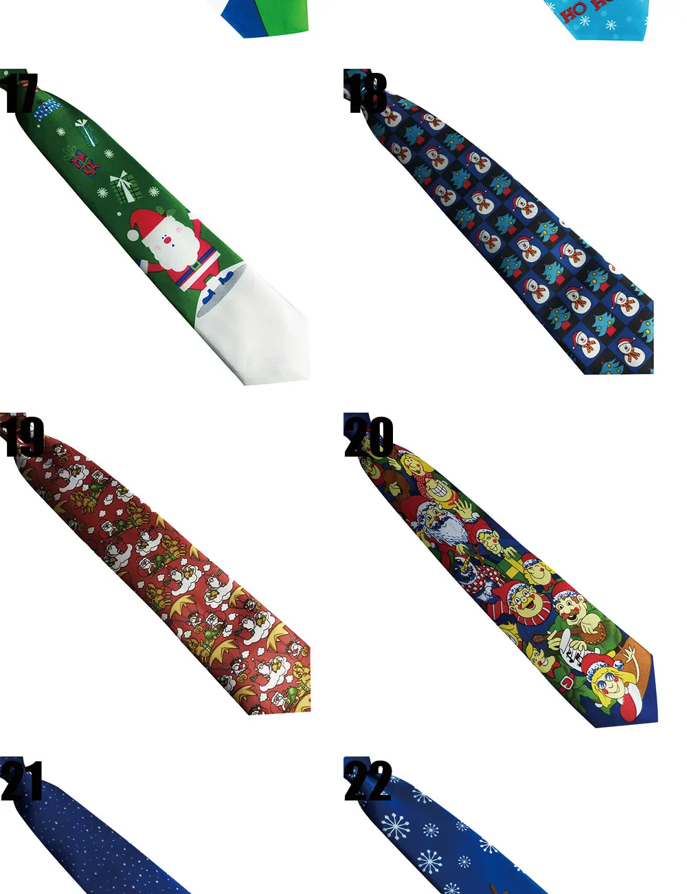EASTEPIC Men's Neckties Light Thin Christmas Ties for Men Children's Toys Holiday Party Santa Claus Xmas Tree Snowflake Snowman