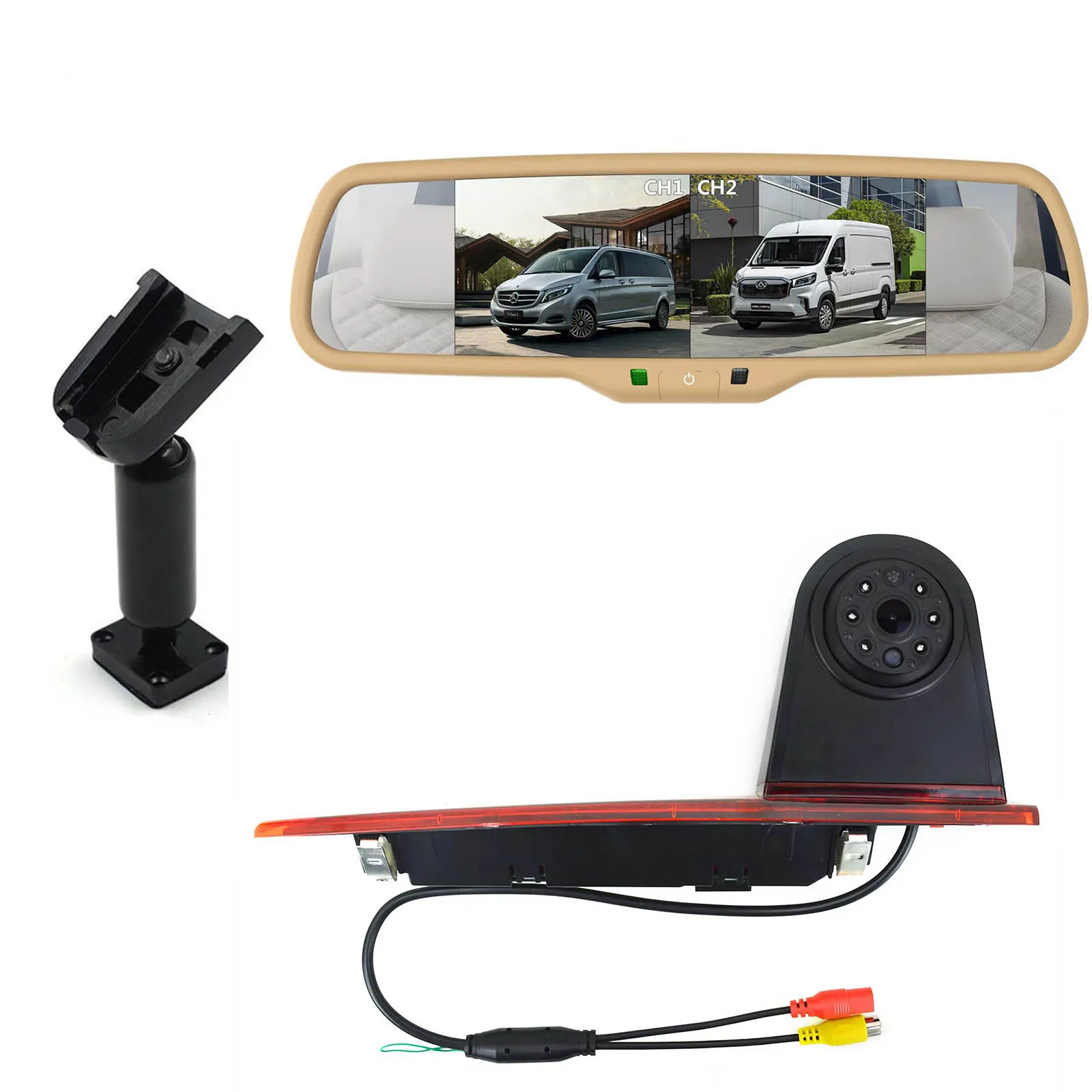 AHD720P Car High Level Brake Light Rear View Camera kit with 6.86