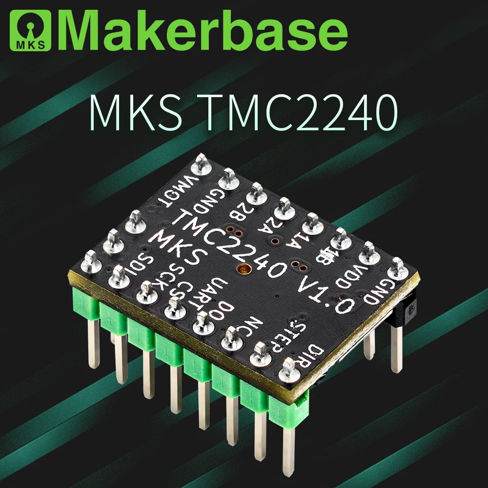 

Makerbase MKS TMC2240 2.1A RMS 3A Peak 36VDC Brake Output Protection Stepper Driver SPI Mode Marlin Klipper 3D printer parts