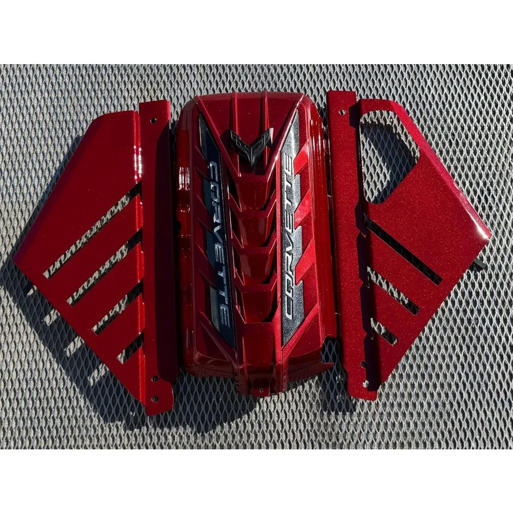 

2020-2025 Corvette C8 Engine Appearance Package Cover Side Panels, Metallic Red, Coupe ONLY