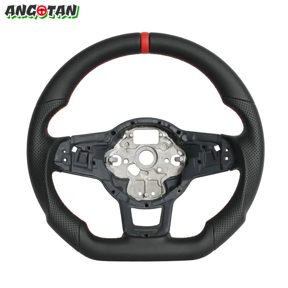 

Steering Wheel With Red Stitching And Leather Perforated For Volkswagen Golf 7 7.5 GTI MK7 2015 2016 2017 Steering Wheel GTI