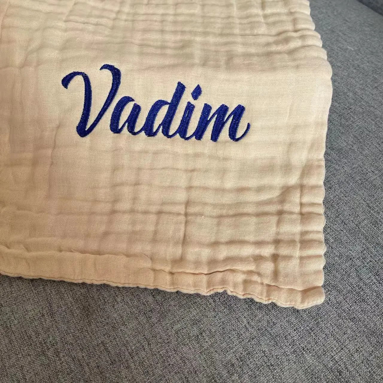 Manta personalizada con nombre para bebé, Toalla de baño de 6 capas, ropa de cama de algodón orgánico, edredón de muselina para recién nacido