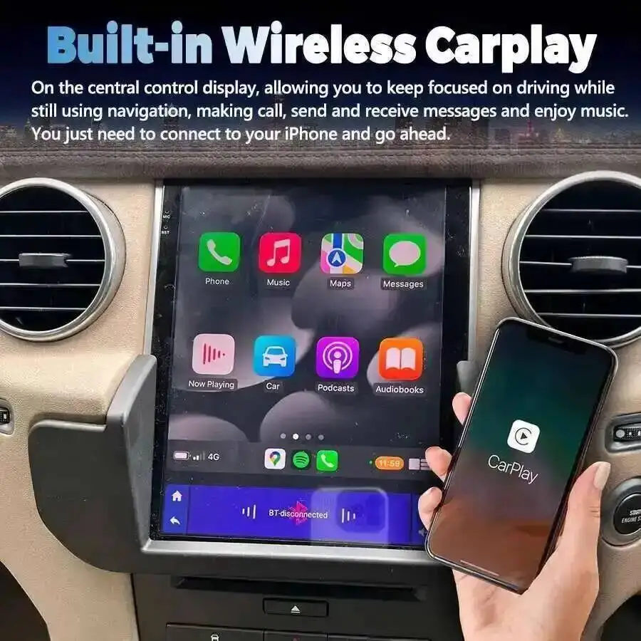 S Touch Screen Android 15 Car Radio For Land Rover Discovery 4 LR4 2009-2016 GPS Navigation Car Stereo DVD Player Carplay 4G HU - view 3