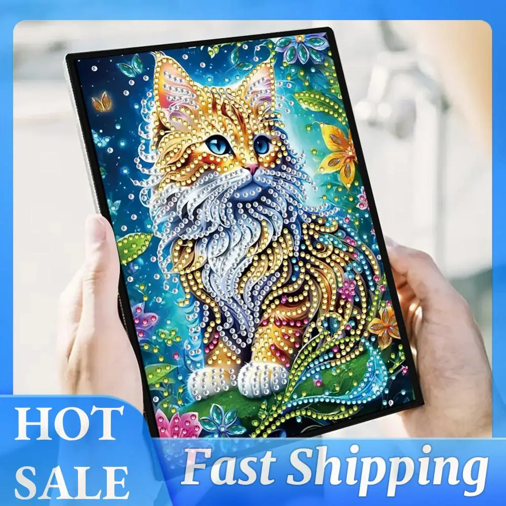 

50-Page A5 Size 50 Pages Crystal Notepad Sketchbook Rhinestone Art Painting Notebook Kit for DIY Gifts and Festive Occasions