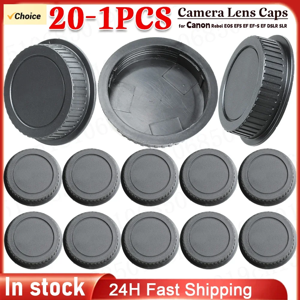 20-1PCS Rear Lens Cap Cover for Canon Rebel EOS EFS EF EF-S EF DSLR SLR Rear Lens Cap for Canon EOS Portable Camera Cover