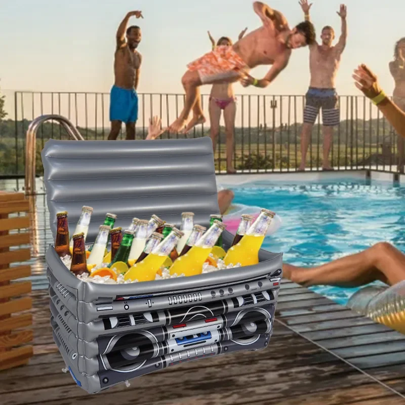 

Inflatable Radio Ice Bucket KTV Box Ice Tub Holiday Beach Party Drink Ice Bucket Pool Accessories Food Iced Box Ice chest