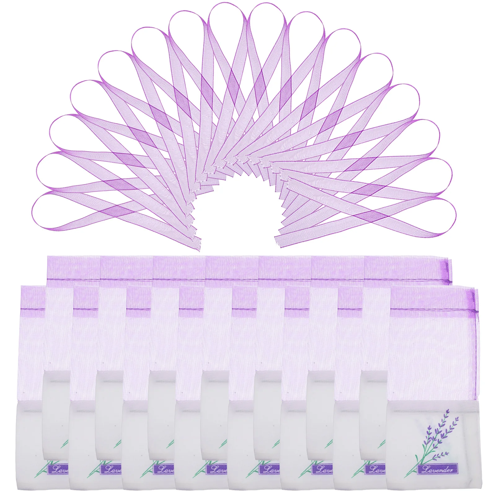 30 Pcs Lavender Bride Clear Purse Bags for Wardrobes Empty Cotton Scented Sachets