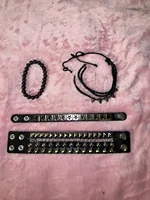 3Pcs/Set Fashion Street Hip Hop Leather Studded Cuff Bracelets Multiple Wristbands Bangle  Acceossries for 80s Punk Rock Concert Outfit - Image 8
