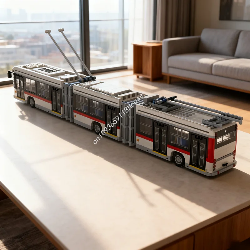 

6353 шт. MOC Hess Swisstrolley Creator модель строительные блоки игрушки строительное образование рождественские подарки кирпич дети день рождения