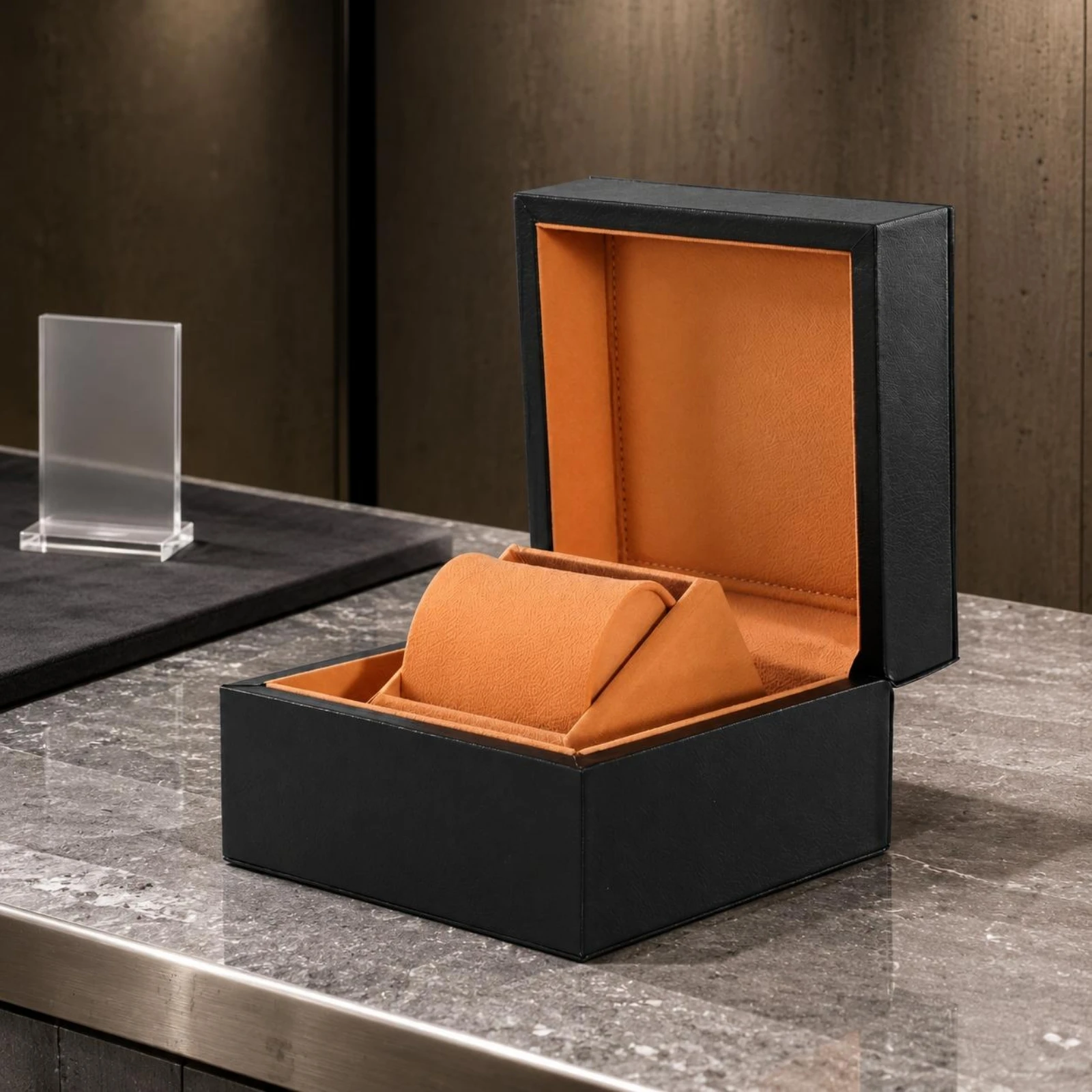 PU Leather Watch Box Rigid Pad - огляд і ціна Watch Display Box