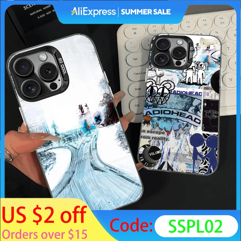 

R-Radioheads Band Albums Phone Case For iPhone 16,15,14,13,12,11,Pro,Max,Plus,Mini,XS,SE Anti Fall Black Matte Hard Bumper