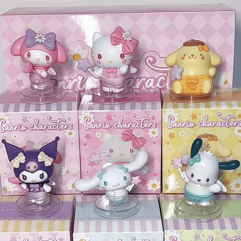 

Genuine Sanrio Love Cupid Series Blind Box Collectible Figurine Kuromi My Melody Pochacco Hello Kitty Decor Ornament Gift Toy