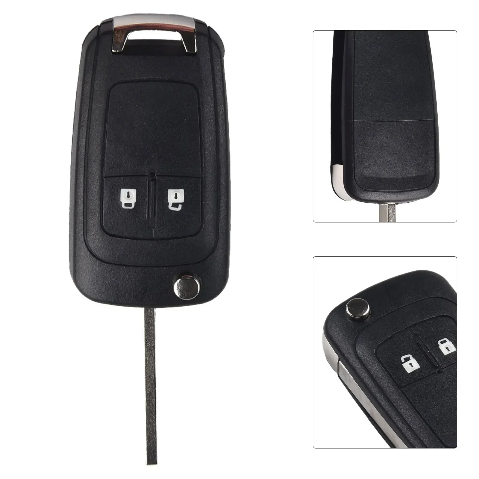 1pcs 2-button Folding Key ABS Housing Replacement Folding Key For Opel Adam 2013-2016 Astra J 2010-2015 Zafira C 2012-2016