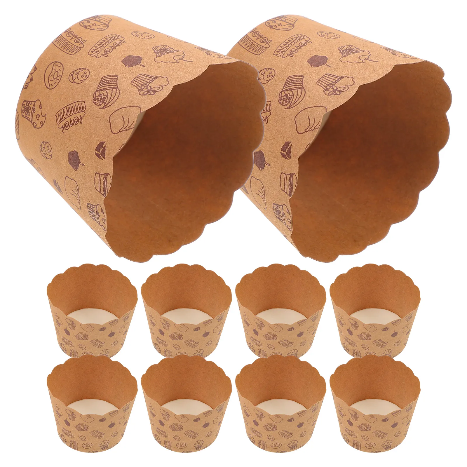 

50 Pcs Cake Plate Paper Holder Cupcake Liners Wrapper Tray Baking Cups Pink Muffin