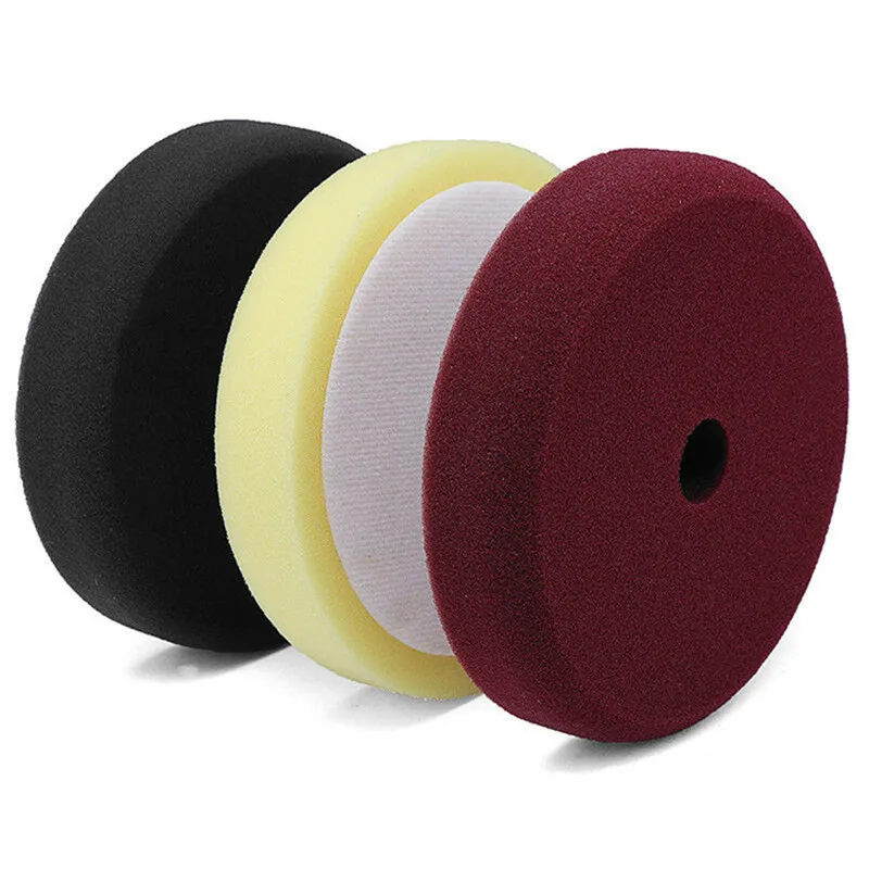 1pcs 6/7 Inch Buffing Polishing Pads Flat Foam Sponge Waxing Pad Kit Tool For Car Polisher Buffer Auto Care Buffing Pads