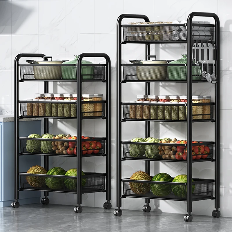 Utility Bathroom Trolley Cart Organizer Vegetable Restaurant Rolling Trolley Storage Cabinet Cabeceiras Kitchen Furniture