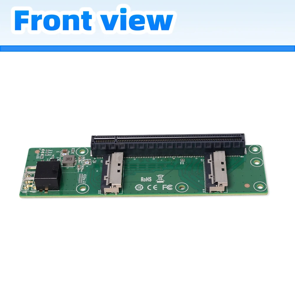 Speedier 2 x MCIO 8i to PCIe 16x Riser Card PCIe 5.0 External GPU Extension Cable Max X16 / High-speed Cable 0.55 /0.7m 32Gbps