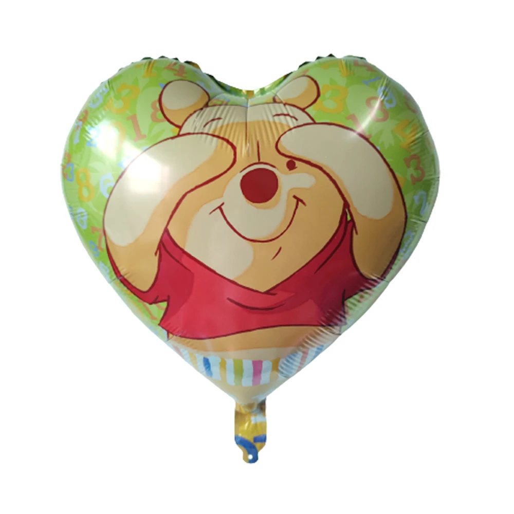 10pcs Cartoon Winnie The Pooh Balloons Set Kids First 6th Birthday Party Decorations Aluminium Foil Globos Baby Shower Gifts