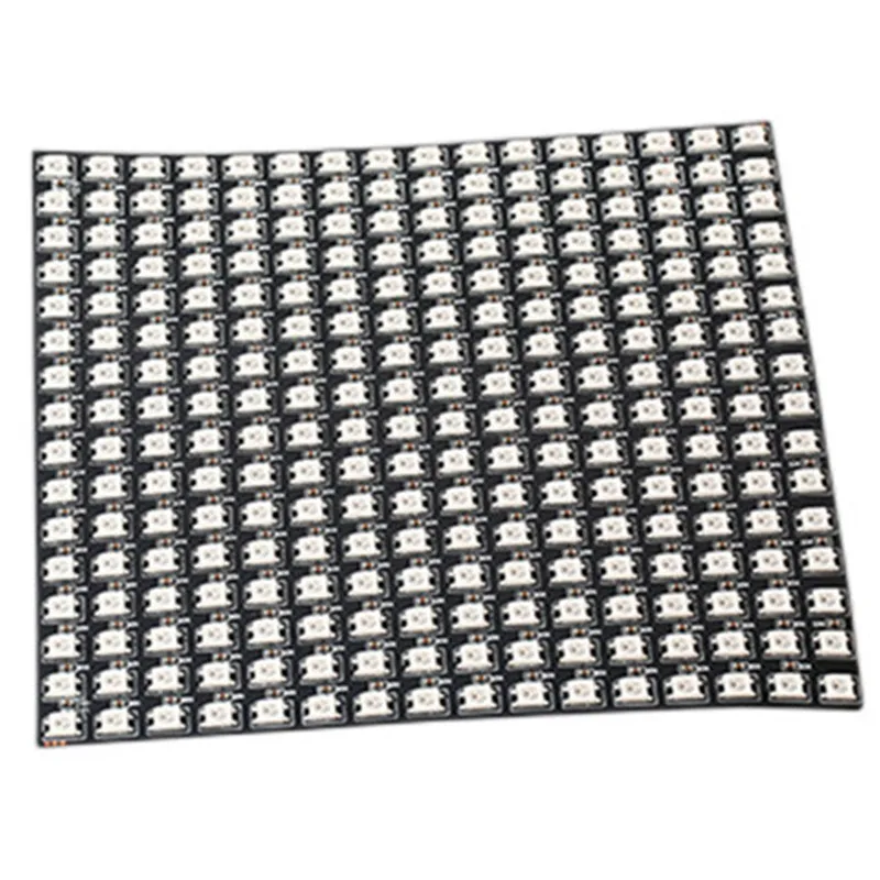 Painel de luz Matrix LED flexível, endereçável individualmente, DC5V, 16x16, WS2812B, 256 pixels