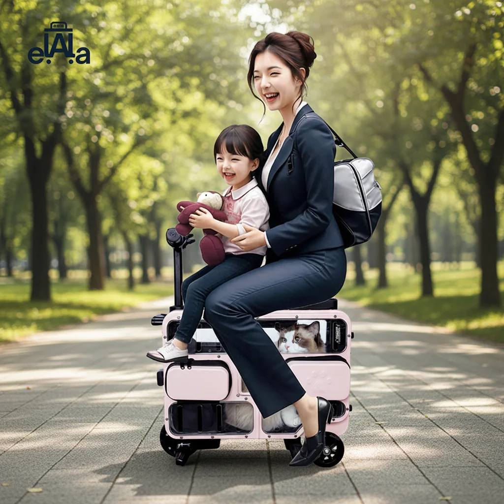 

Электрический чемодан ELALA 30 л для перевозки животных, двухместный, на колесах, для любителей животных, от производителя