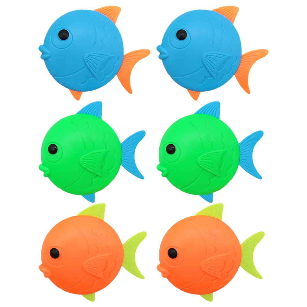 6 Pcs Diving Fish Toy Summer Pool Underwater Swim Toys Childrens Swimming Sinking for Kids